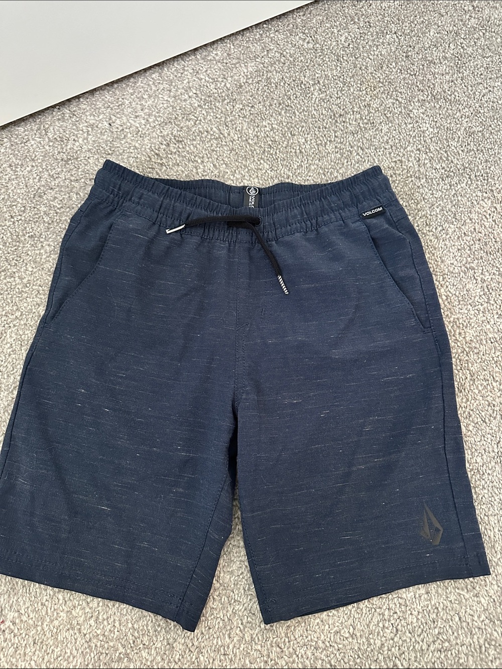 Volcom Navy Blue Kids Drawstring Shorts